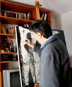 l'artista nel suo studio Aprile 2010
